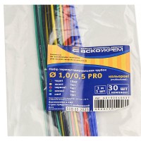 Набір різнокольорових термоусаджувальних трубок Аско-Укрем PRO Ø 1/0,5 (упаковка 30 шт.)