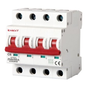 Модульный автоматический выключатель E.Next e.industrial.mcb.100.4.C6 4р 6А C (i0180028)