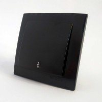 Вимикач Nilson Touran чорний 1кл прохідний ( 24221007 )