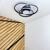 Светильник LED smart FORSAGE+пульт круг 100W 3000-5000K IP20 черный ( 220765 )