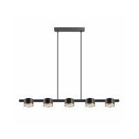 Подвесной светильник, люстра над столом, барной стойкой Goldlux 328076 Mirella GX53 5x6W IP20 Черный