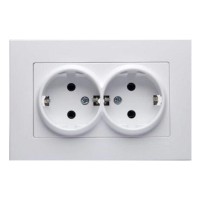 Розетка с з/к двойная Gunsan Eqona