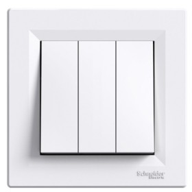 Трехклавишный выключатель Schneider Electric Asfora EPH2100121 (белый)