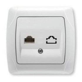 Розетка комп'ютерна (Cat 5e) біла VIKO Carmen