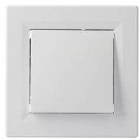 Перемикач перехресний 1-клавішний білий Asfora, EPH0500121