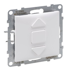 Выключатель жалюзи кнопочный 2-позиционный 6А Legrand SUNO (белый) 721138