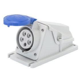 Стационарный разъем 90° GEWISS IP67 2P+E 32A 230В (GW62511)