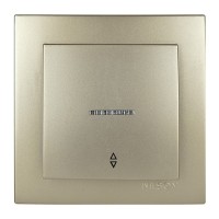 Вимикач Nilson Touran золото 1кл прохідний з підсвіткою ( 24151008 )