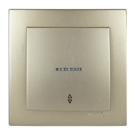 Вимикач Nilson Touran золото 1кл прохідний з підсвіткою ( 24151008 )