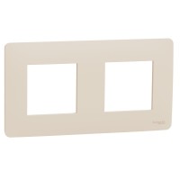 Двухместная рамка Schneider Electric Unica New NU200444 бежевая