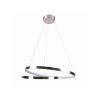 Люстра подвесная светодиодная круглая Goldlux 328045 Zefira 50 Led 1x40W 4000K 3700Lm IP20 Никелевый