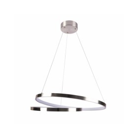 Люстра подвесная светодиодная круглая Goldlux 328045 Zefira 50 Led 1x40W 4000K 3700Lm IP20 Никелевый