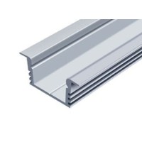 LED-профіль врізний анодований, 2 метра (ЛПВ12е_1)