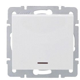 Выключатель Lezard Rain (703-0288-111) с подсветкой (белый)