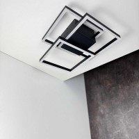 Светильник LED smart RAFAEL+пульт 100W 3000-5000K IP20 прямоугольный черный Violux ( 220975 )