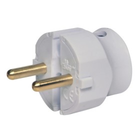 Вилка угловая ETI PPW-90 2Р поликарбонат IP20 белая (4481004)