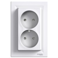 Двойная розетка Schneider Electric Asfora EPH9700121
