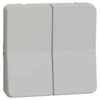 Проходной 2-клавишный переключатель Schneider Electric MUR39022 (сх.6+6) IP55 (белый)