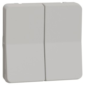 Проходной 2-клавишный переключатель Schneider Electric MUR39022 (сх.6+6) IP55 (белый)