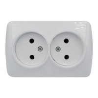 Розетка ALSU белая 2-я ( 504-010200-908 )