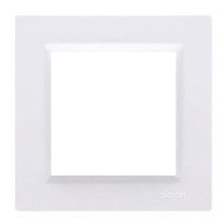 Рамка одинарная горизонтальная Simon 10 белая
