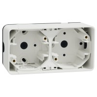 Накладной горизонтальный блок подрозетников Schneider Electric MUR39914 IP55 (белый)
