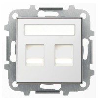 Центральная плата ABB Sky 8518.2 BL с суппортом (белая)