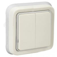 Выключатель перекрестный 2-клавишный белый Legrand