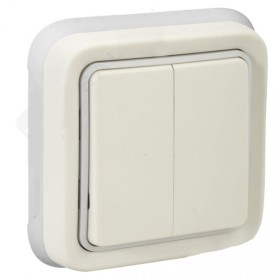 Выключатель перекрестный 2-клавишный белый Legrand