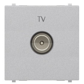 TV розетка ABB Zenit N2250.7 PL 2М (срібло)