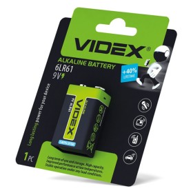 Лужна батарея Videx 6LR61 крона (6LR61/9V/B) 1 шт