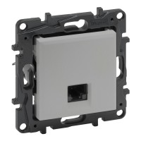 Механізм розетки комп'ютерної RJ-45 UTP Cat.5e Legrand Niloe Step алюміній