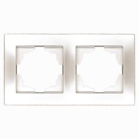 Рамка ELBI VEGA Silverline жемчужина 2-на (510-012500-226)