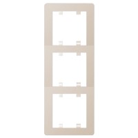 Рамка 3-кратна WL5131 Lumina-2, вертикальна, кремова, Hager