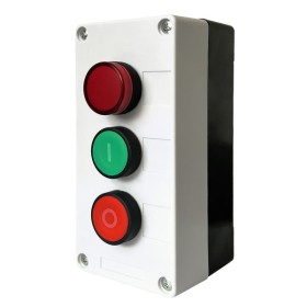 Тримісний пост керування Promfactor FP5-BOX3W12 з кнопками «I-START/0-STOP» та індикатором 230В