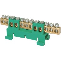 Шина заземления с винтовыми зажимами SEZ 12/Z-4021 зеленый