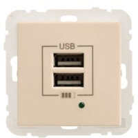Розетка Logus 45439 TPE USB Charger type "A" 2А (перли)