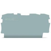 Торцева/проміжна пластина Wago 2000-1391 Topjob S до трьохконтактних клем (сіра)