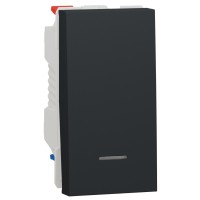 Одноклавишный переключатель Schneider Electric NU310354S с нейтралью 10А 1М (антрацит)