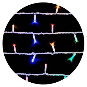 Вулична різнокольорова LED гірлянда Delux EN STRING 200LED (90012981) 20м (2х10м) 40 миготливих діодів IP44 білий шнур