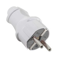 Вилка штепсельна Violux з заземленням біла ( 940720 )