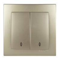 Вимикач Nilson Touran золото 2кл прохідний ( 24151009 )