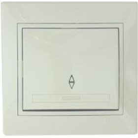 Выключатель проходной кремовый Mira, Lezard