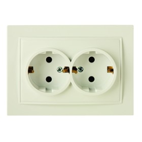 Розетка Nilson Thor кремова 2-на з заземленням ( 27121025 )