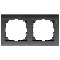 Двомісна рамка Schneider Electric M-PURE MTN4020-3614 антрацит