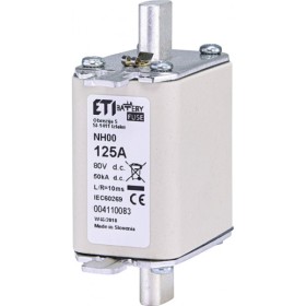 Запобіжник ETI NH-00 Battery 125A 80В DC (4110083)