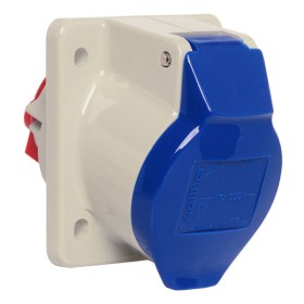 Наклонный силовой разъем WALTHER WL510306 (2P+E) 16А 230V IP44