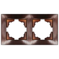 Рамка ELBI VEGA Woodline красное дерево 2-на (510-012900-226)