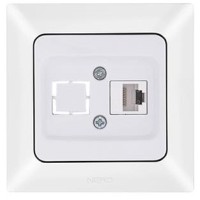 Комп'ютерна розетка NE-AD ARAS 93-110-21-D1 CAT5E біла