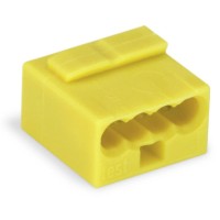 Мікро-клема для розподільних коробок WAGO на 4 провідники 243-504 жовта